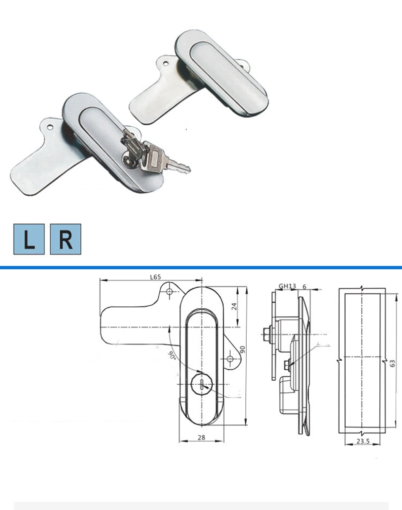 Good Appearance Mechanical Box Plane Spring Lock for Network Cabinet Accessories